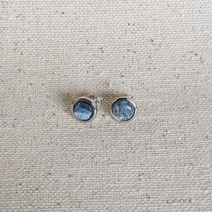 Kyanite sterling silver studs